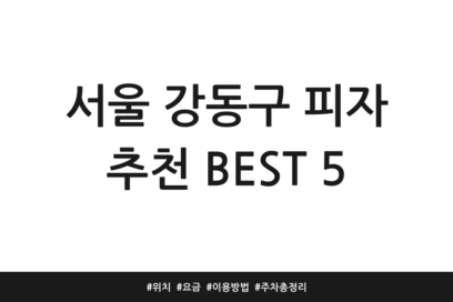 서울 강동구 피자 추천 BEST 5 | 위치 | 요금 | 이용방법 | 주차 총정리