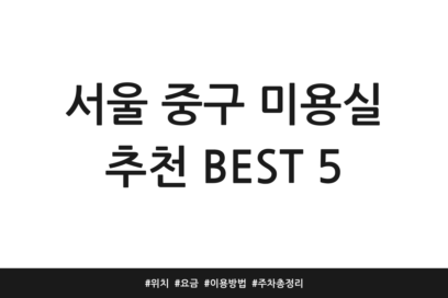 서울 중구 미용실 추천 BEST 5 | 위치 | 요금 | 이용방법 | 주차 총정리
